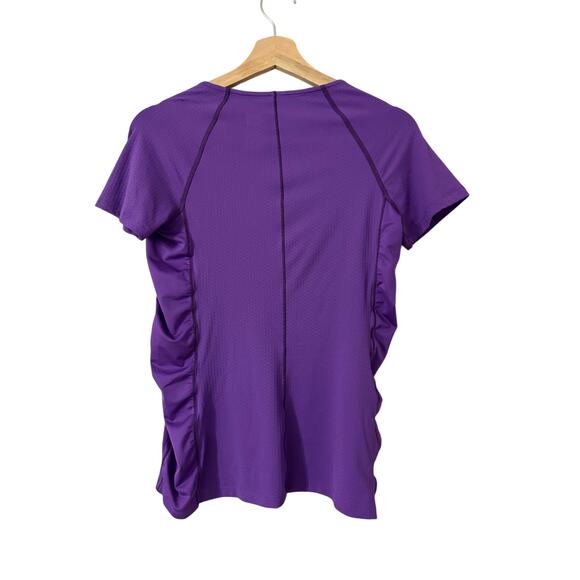 REI Womens Purple Crew Neck Short Sleeve Athletic‎ Workout Shirt Size Small - Picture 2 of 4